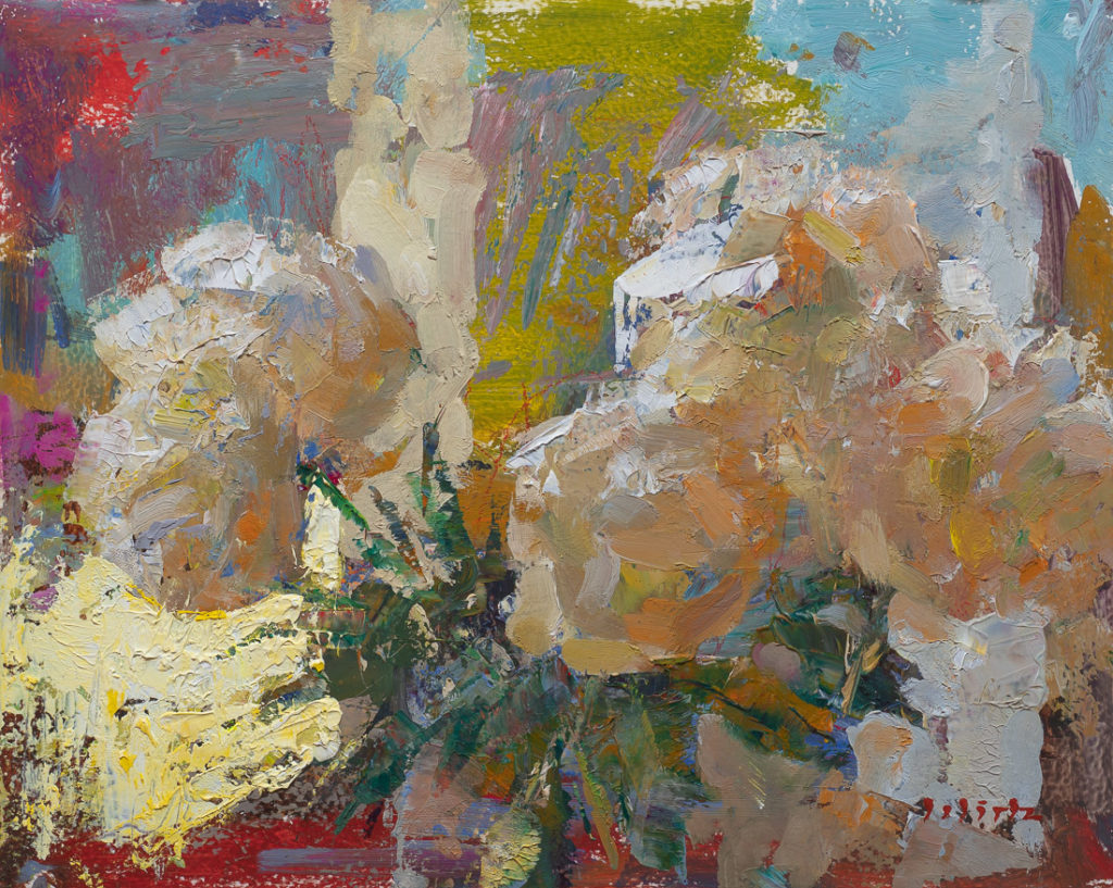 Peonies by the window