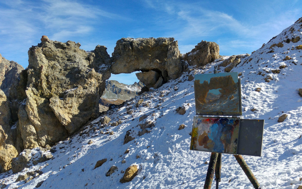 Plein Air painting in the Alps